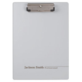 Grijze bruine moderne, gepersonaliseerde minimalis klembord