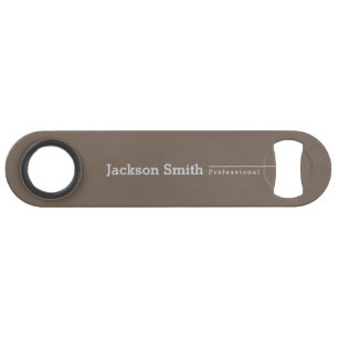 Grijze bruine moderne, gepersonaliseerde minimalis speed flessenopener