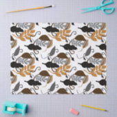 Grijze bruine zwarte neutraal bladeren tissuepapier (Craft)