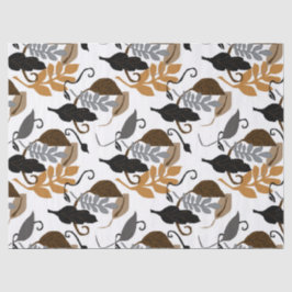 Grijze bruine zwarte neutraal bladeren tissuepapier