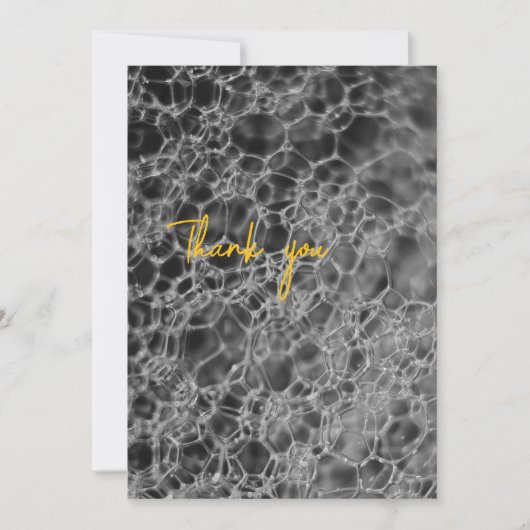 Grijze bubbel ontwerp bedankkaart (Voorkant)