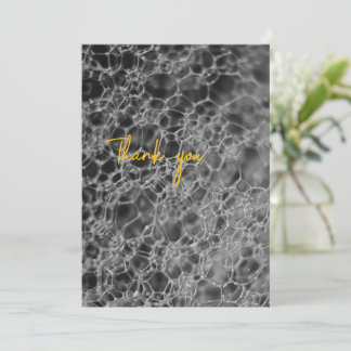 Grijze bubbel ontwerp bedankkaart