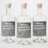 Grijze bubbel ontwerp likeurfles etiket (Flessen)
