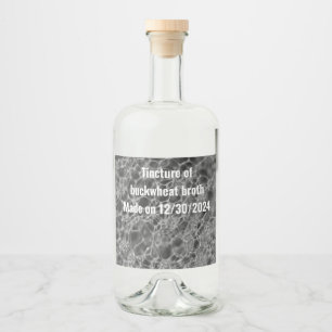 Grijze bubbel ontwerp likeurfles etiket