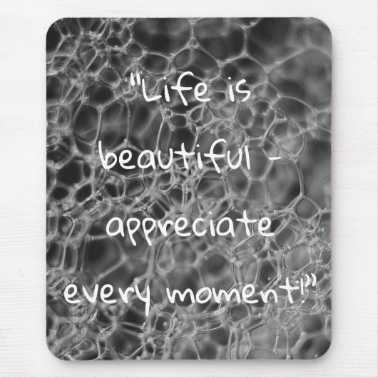 Grijze bubbel ontwerp muismat (Voorkant)