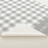 Grijze buffalo Gepersonaliseerd Sherpa Deken (3/4)