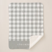 Grijze buffalo Gepersonaliseerd Sherpa Deken (Voorkant)