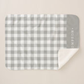 Grijze buffalo Gepersonaliseerd Sherpa Deken (Voorkant (horizontaal))