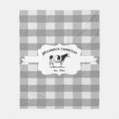 Grijze buffel Koe Boerderij  Fleece Deken (Voorkant)