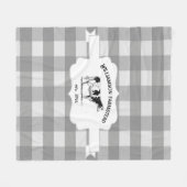 Grijze buffel Koe Boerderij  Fleece Deken (Voorkant (Horizontaal))