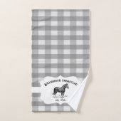 Grijze Buffel Plaid Boerderij Paard Badhanddoek Se Bad Handdoek (Handdoek)