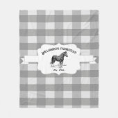 Grijze Buffel Plaid Boerderij Paard Fleece Deken (Voorkant)