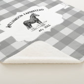 Grijze Buffel Plaid Boerderij Paard Sherpa Deken (3/4)