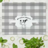 Grijze buffelbak Koe keukenhanddoek Boerderij (Gevouwen)