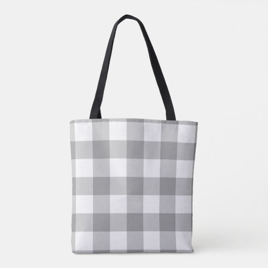 Grijze buffelbalk tote bag (Achterkant)
