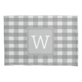 Grijze buffelmonogram Kussensloop (Voorkant)