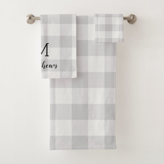 Grijze buffelmonogram | Moderne bosbouw Bad Handdoek (Insitu)