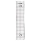 Grijze buffelmonogram | Moderne bosbouw Korte Tafelloper (Voorkant)