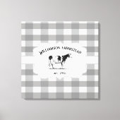 Grijze buffels Boerderij Koe Canvas afdrukken (Voorkant)