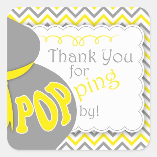 Grijze buik bump Baby shower gunst Stickers (Voorkant)