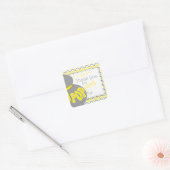 Grijze buik bump Baby shower gunst Stickers (Envelop)