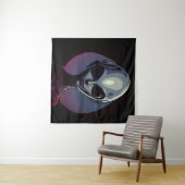 Grijze buitenaardse kunst wandkleed (In Situ (horizontaal))