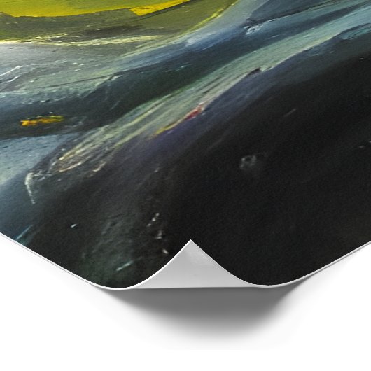 Grijze buitenaardse verf poster (Hoek)