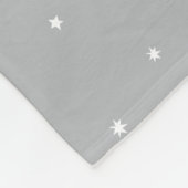 Grijze buitenkant en witte baby fleece deken (Hoek)