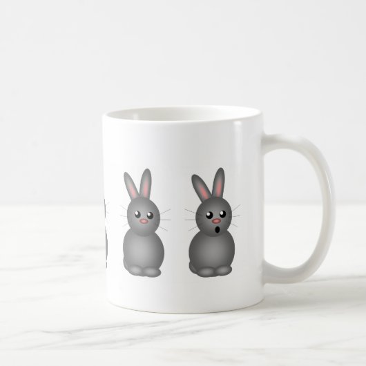 Grijze Bunnies Koffiemok (Rechts)
