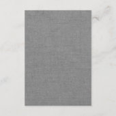 Grijze Burlap en Kant Info Kaart - Rustieke bruilo (Achterkant)