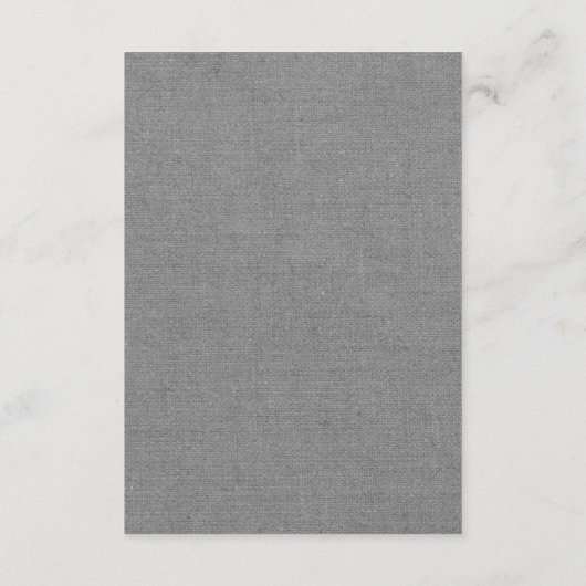 Grijze Burlap en Kant Info Kaart - Rustieke bruilo (Achterkant)