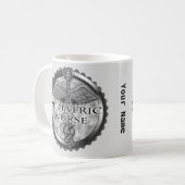Grijze caduceus Kinderverpleegster Koffiemok (Voorkant links)