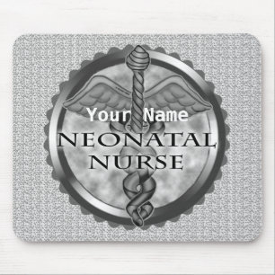 Grijze caduceus Neonatale Verpleegster Muismat