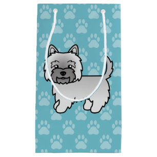 Grijze Cairn Terrier Cartoon Honden Illustratie Klein Cadeauzakje