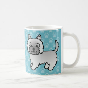 Grijze Cairn Terrier Cartoon Honden Illustratie Koffiemok