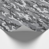 Grijze Camo Camouflage Inpakpapier (Hoek)