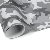 Grijze Camo Camouflage Inpakpapier (Rol Hoek)