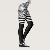 Grijze camo en witte triple streep leggings (Rechts)