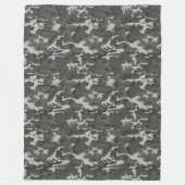Grijze Camo Fleece Deken (Voorkant)