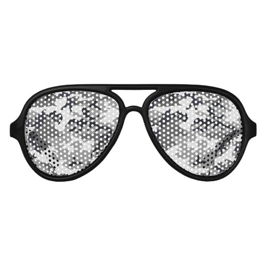 Grijze Camo Lens Sunbril/Shades Aviator Zonnebril (Voorkant)