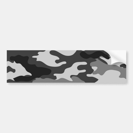 Grijze camouflage bumpersticker (Voorkant)