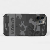 Grijze camouflage Case-Mate iPhone case (Achterkant (horizontaal))