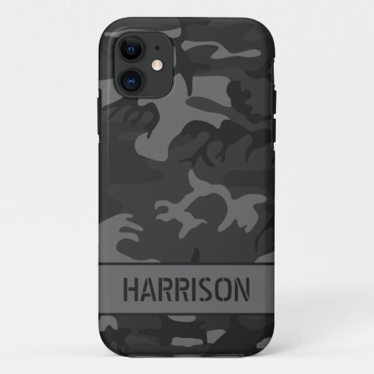 Grijze camouflage Case-Mate iPhone case (Achterkant)