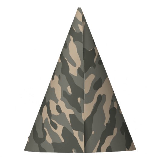 Grijze camouflage feesthoedjes (Achterkant)