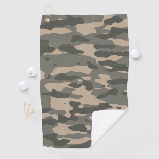 Grijze camouflage golfhanddoek (Insitu)