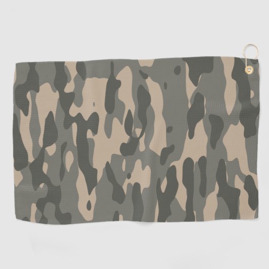 Grijze camouflage golfhanddoek (Horizontaal)