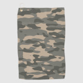 Grijze camouflage golfhanddoek (Voorkant)