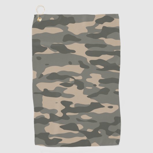 Grijze camouflage golfhanddoek (Voorkant)