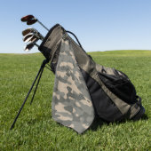 Grijze camouflage golfhanddoek (Groen)