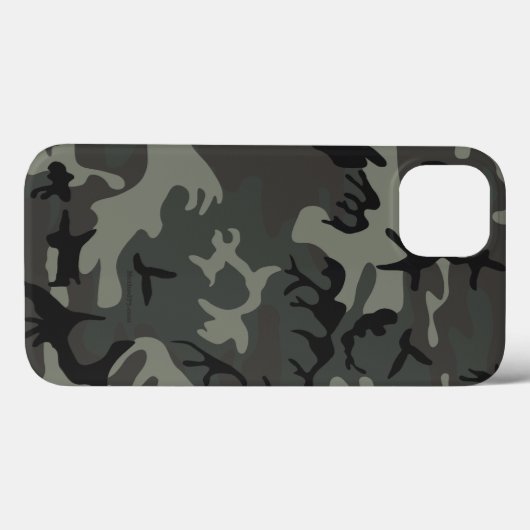 Grijze camouflage iPad Case (Achterkant (horizontaal))